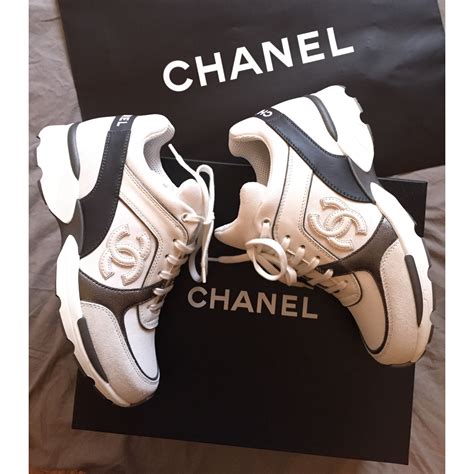 chanel basket blanche|authentic Chanel sneakers.